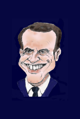 Caricature Macron