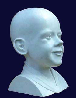 Sculpture d'enfant d'après photos Damien