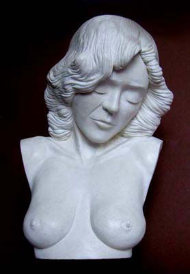 Buste de Femme nue d'après photos en pierre de synthèse