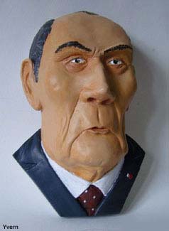 Caricature de François Mitterrand - Buste Mitterrand