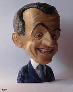 Caricature Nicolas Sarkozy  - Buste Sarkozy