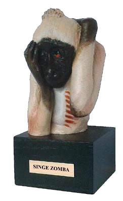Figurine du Singe zombie monté sur socle