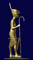 Statuette d'aspect or du Pharaon Toutankhamon