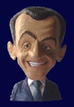 Caricature couleur de Mr Sarkozy en 3 dimensions